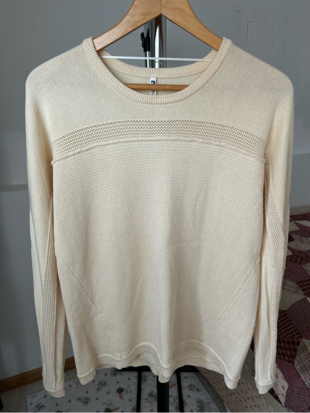Kuhl Kosta Knit Pullover Crewneck Sweater Cream Large